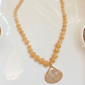 Vintage Signed Monet Mother of Pearl pendant